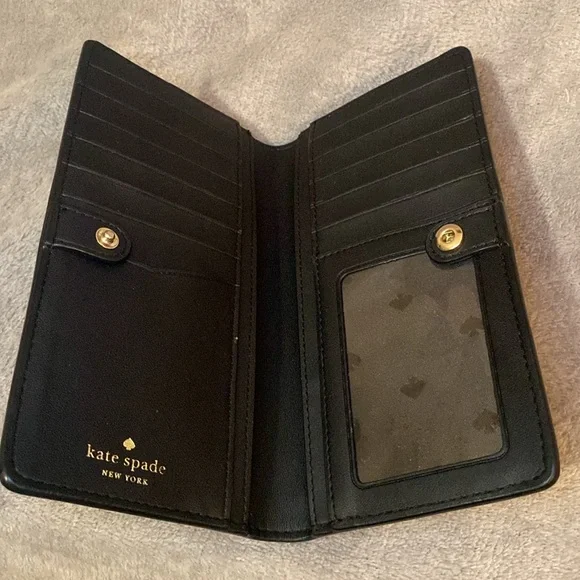 🩷♠️KATE SPADE🩷♠️ Staci Large Glimmer Dot Slim Bifold Wallet/EUC - Picture 7 of 7